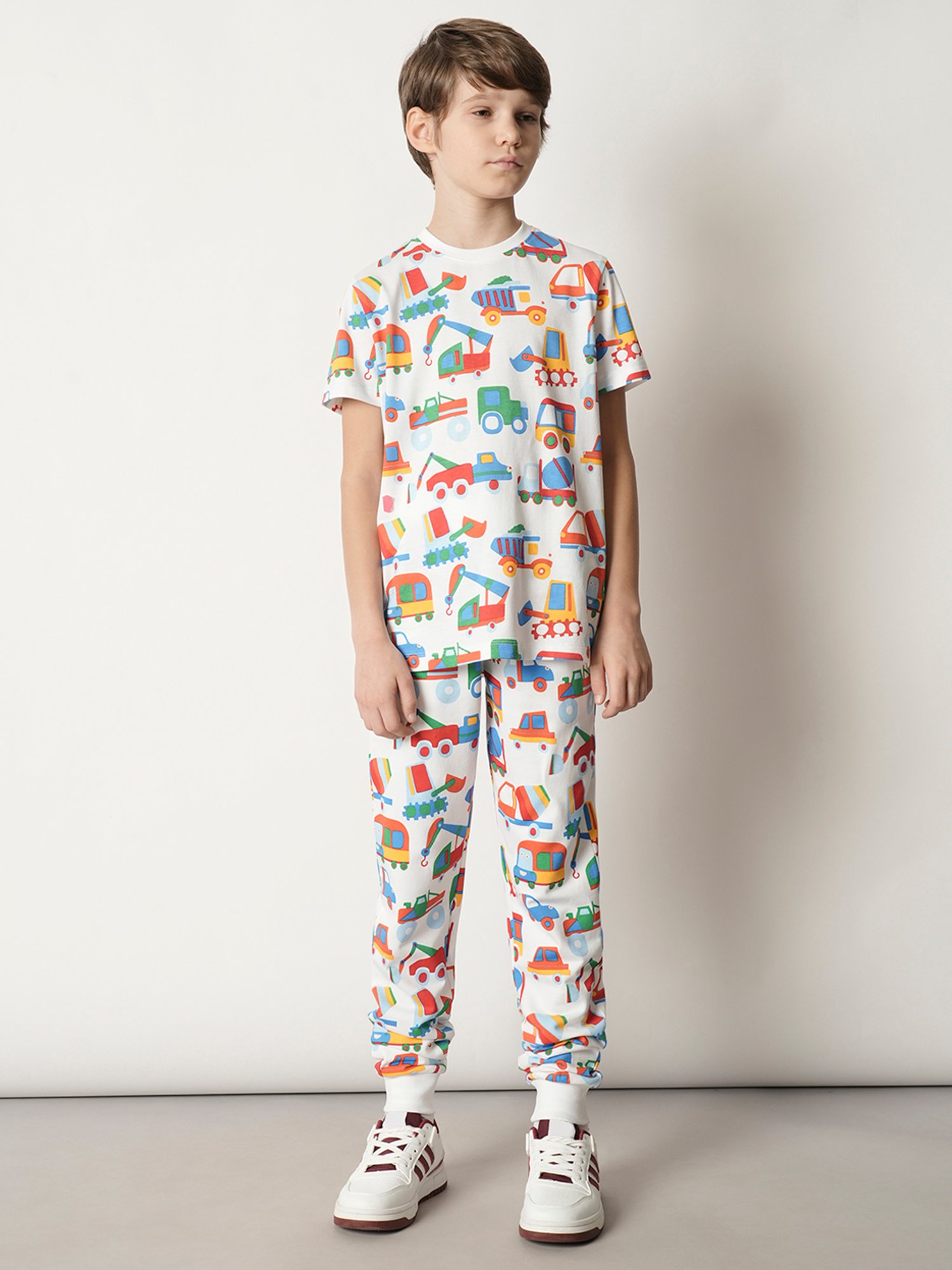 Jack & Jones Junior White Printed Trackpants