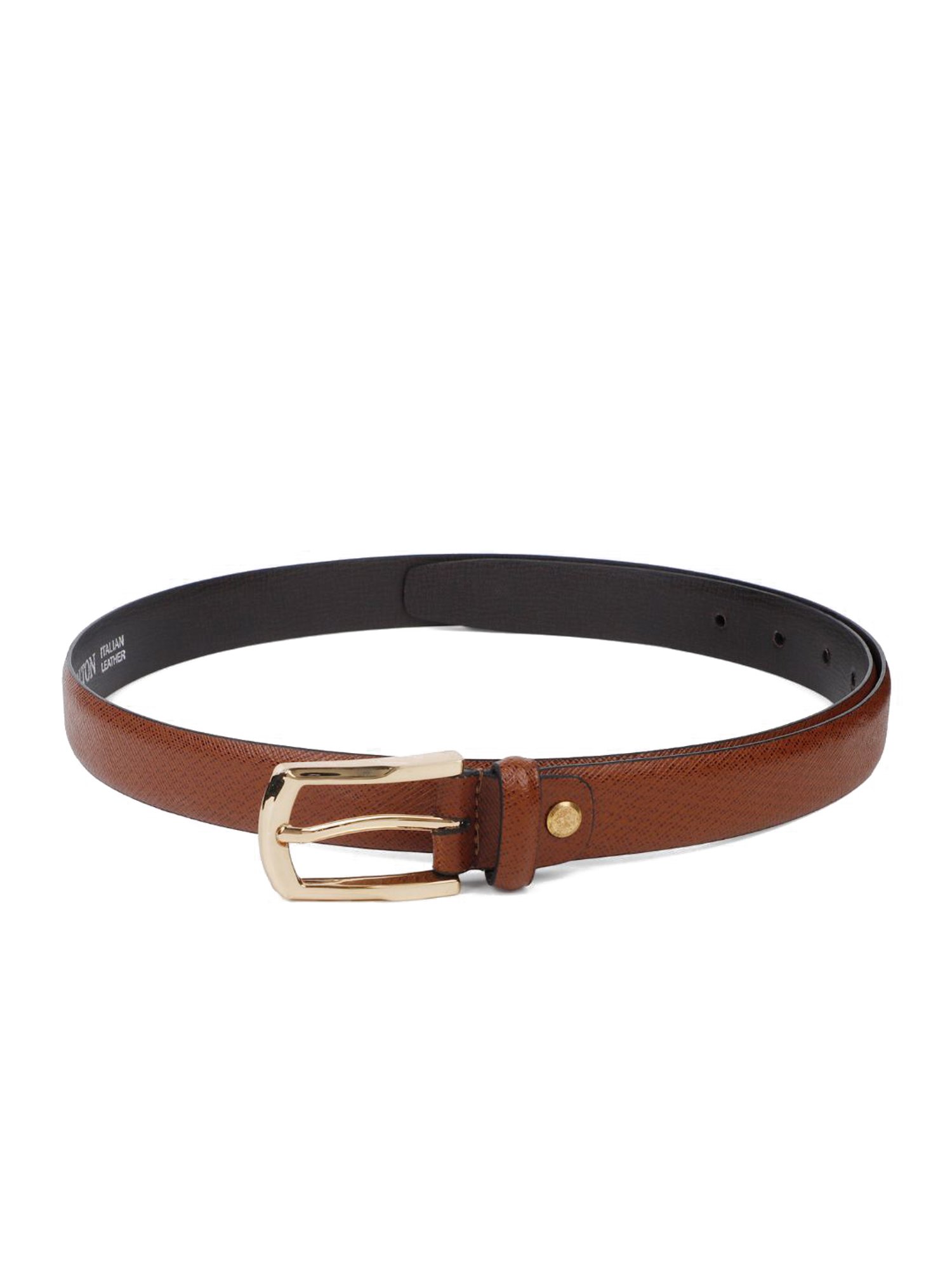 Carlton London Tan Textured Formal Belt for Women