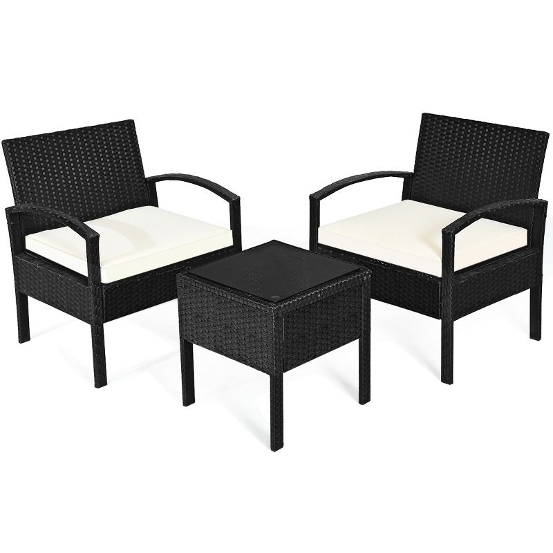 La Sola 3pc Metal Bistro Set - Black/Bronze - Christopher Knight Home