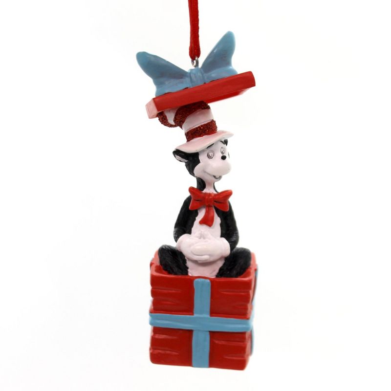 Holiday Ornaments 4.0" Seuss Cat In A Box Department 56  -  Tree Ornaments