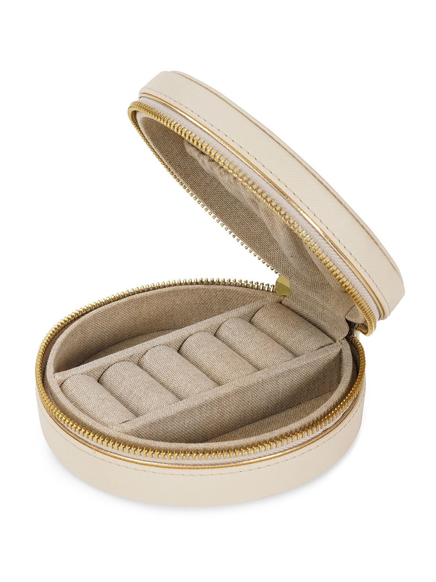 Pure Home and Living Cream Faux Leather Jewellery Organiser