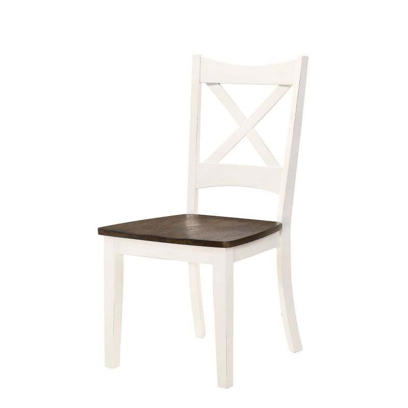 Set of 2 Lexington Dining Chairs White/Brown - Lane Home Furnishings
