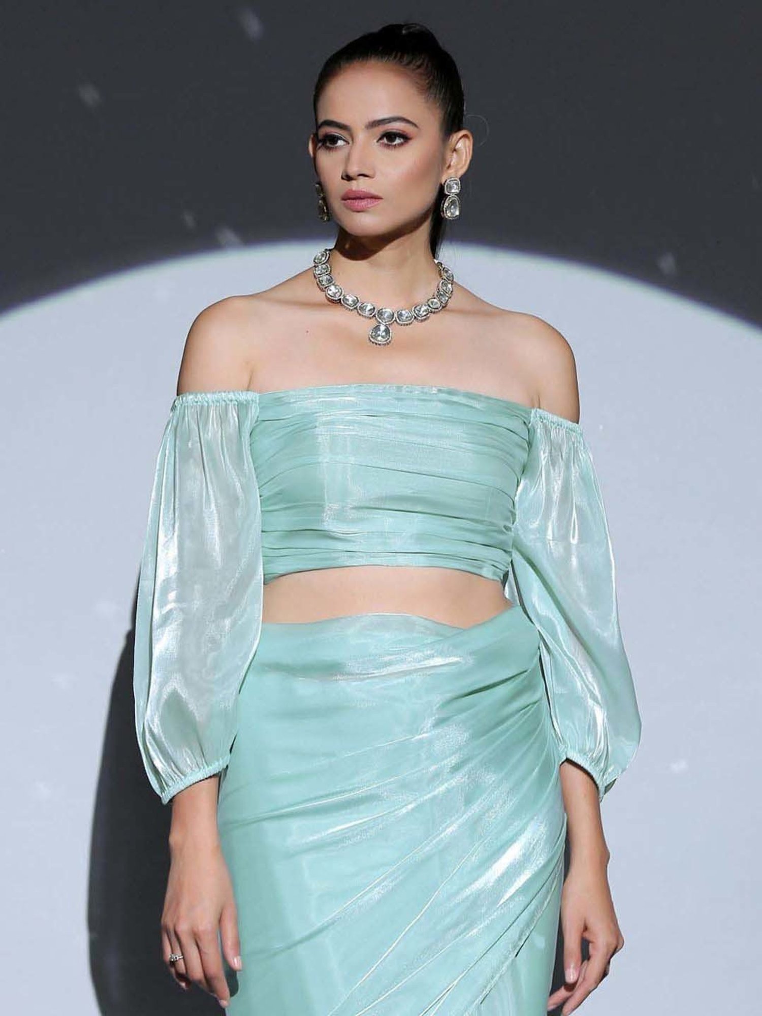 Swtantra Blue Plain Readymade Blouse