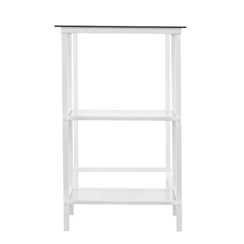 Dumas Metal/Glass Student Desk White - Aiden Lane