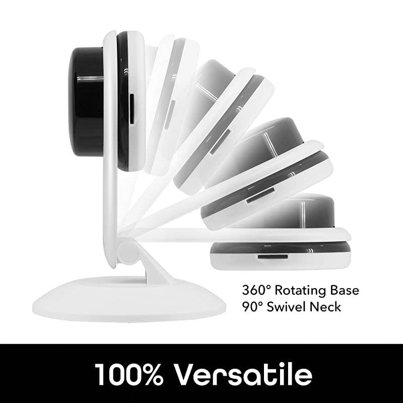 Aware 1080p Indoor Smart Home Security Camera with 2Way Talk Night Vision and Motion Alerts Works with Alexa and Google Assistant No Hub Required White 2 Pack