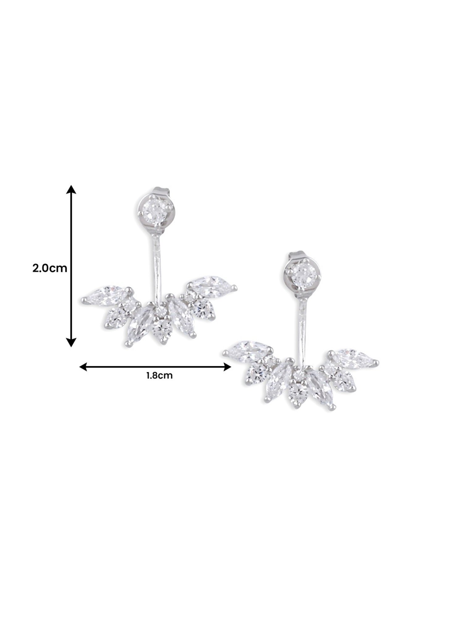 The Real Effect London 800 Sterling Silver Drop Earrings for Women