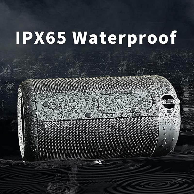 Portable Bluetooth Speaker IP65 Waterproof Powerbank Bluetooth Wireless Speaker Mini Stereo Bass Speaker Black