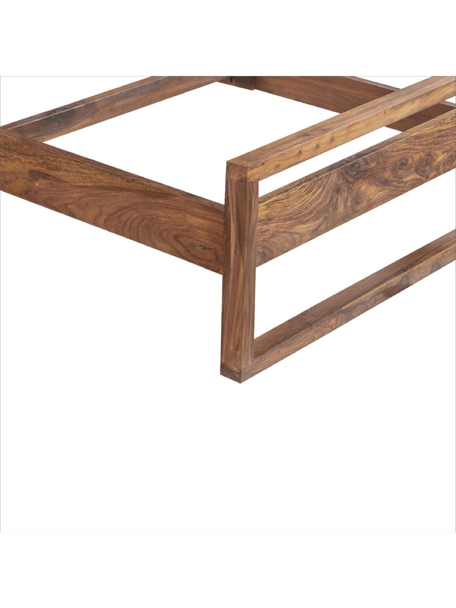 Duroflex Synergy Brown Sheesham Wood King Bed in Stone Finish