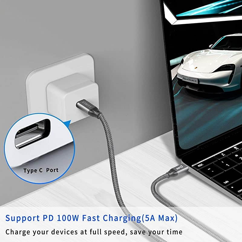 USB C to USB C 31 Gen 2 Cable 66 Feet USB Type C Cable PD 100W 5A Fast Charger Cable with EMarker20GbpsCompatible with MacBook AirProThunderbolt 3iPad Pro 2018 2019Galaxy S10 S9
