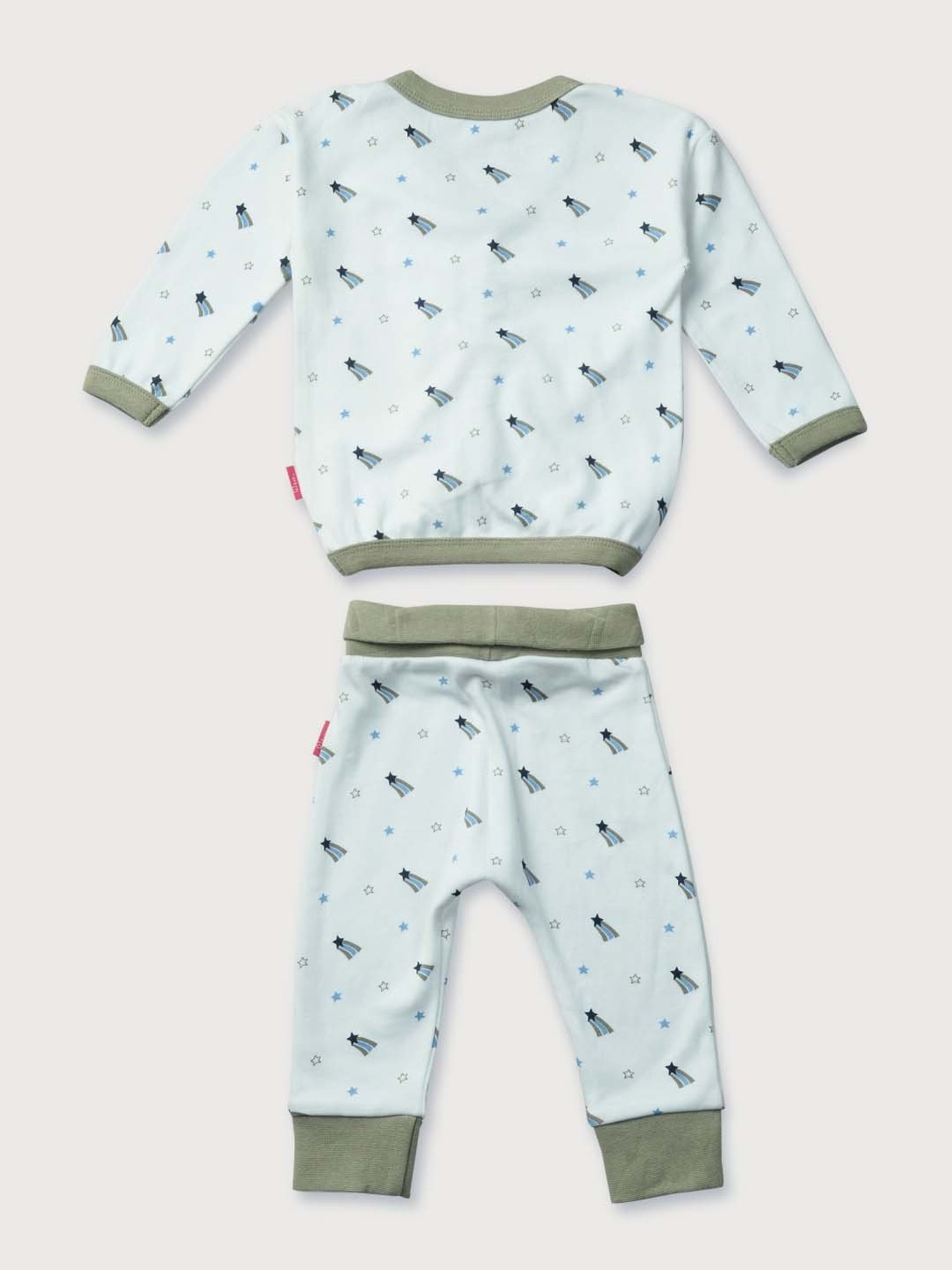 GJ baby White Printed Full Sleeves Top Set