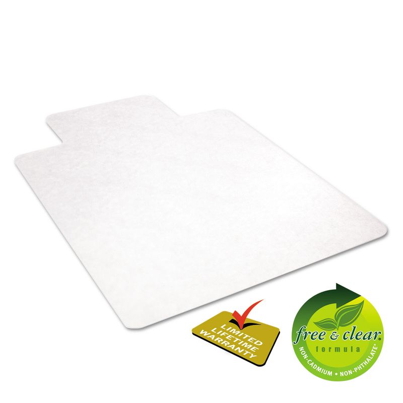3'x4' Rectangle Solid Office Chair Mat Clear - Deflecto