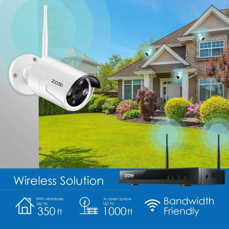 ZOSI 8CH Wireless Security Cameras System With 1TB Hard Drive8 Channel 960P N...