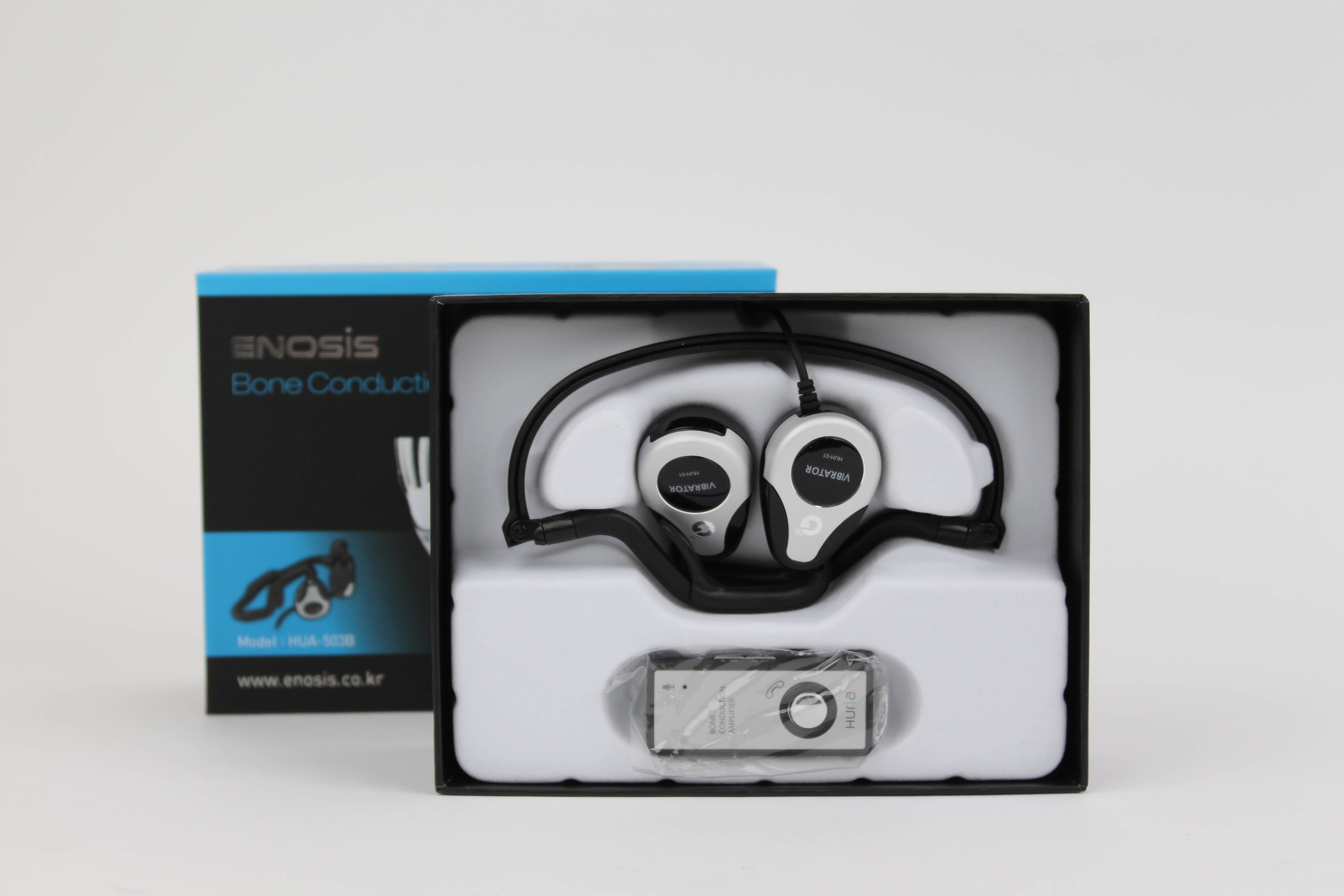 Hitrons Solutions ENO-ABLK Open Ear Bone Conduction Headphone with Amplifier, Outdoor & Biking - Black