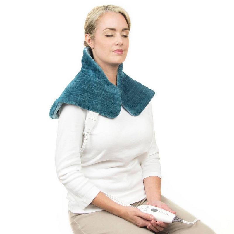 Pure Enrichment PureRelief Neck and Shoulder Heating Pad  - 14" x 22" - Turquoise Blue