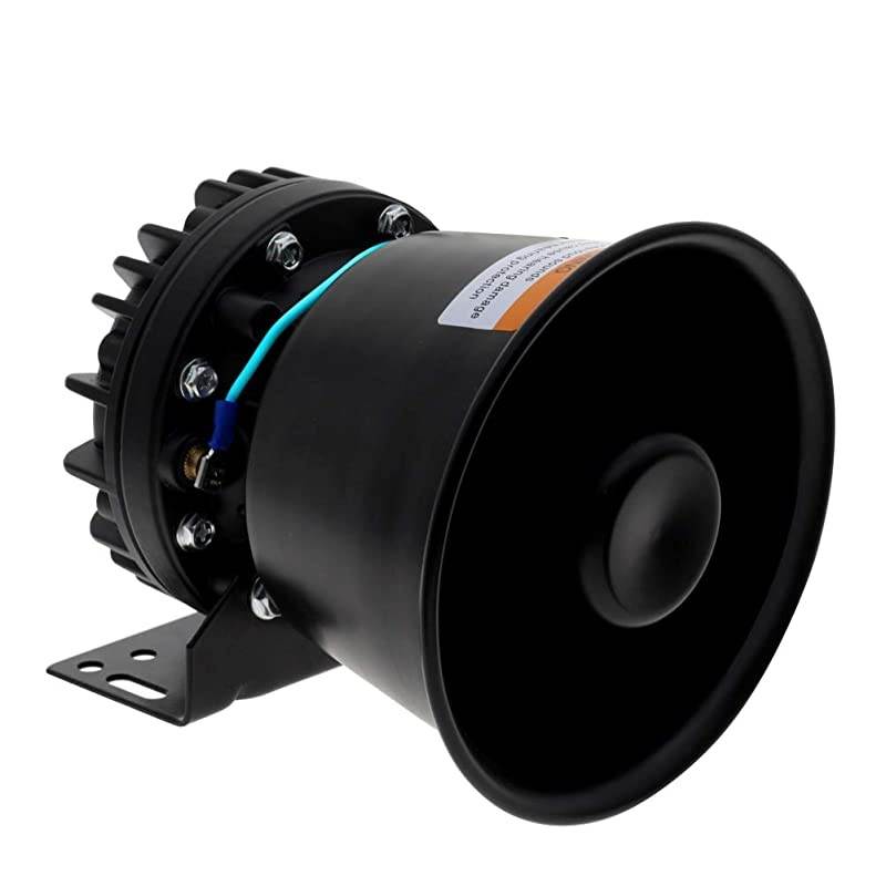 Car Police Siren Signal PA System 100W DS7300 Wireless Amplifier,Black Metal Round Cone Speaker,DC12V,100W,Multi-Tones,Two Lights Control,Emergency Electronic Siren for Vehicles