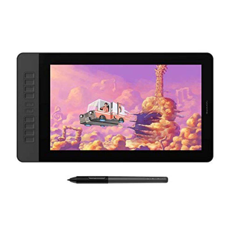 GAOMON PD1561 15.6 Inches Full HD IPS Pen Display with 8192 Levels Pressure Sensitive Tilt Support Battery-Free Pen and 10 Shortcut Keys Graphics Drawing Tablet Monitor