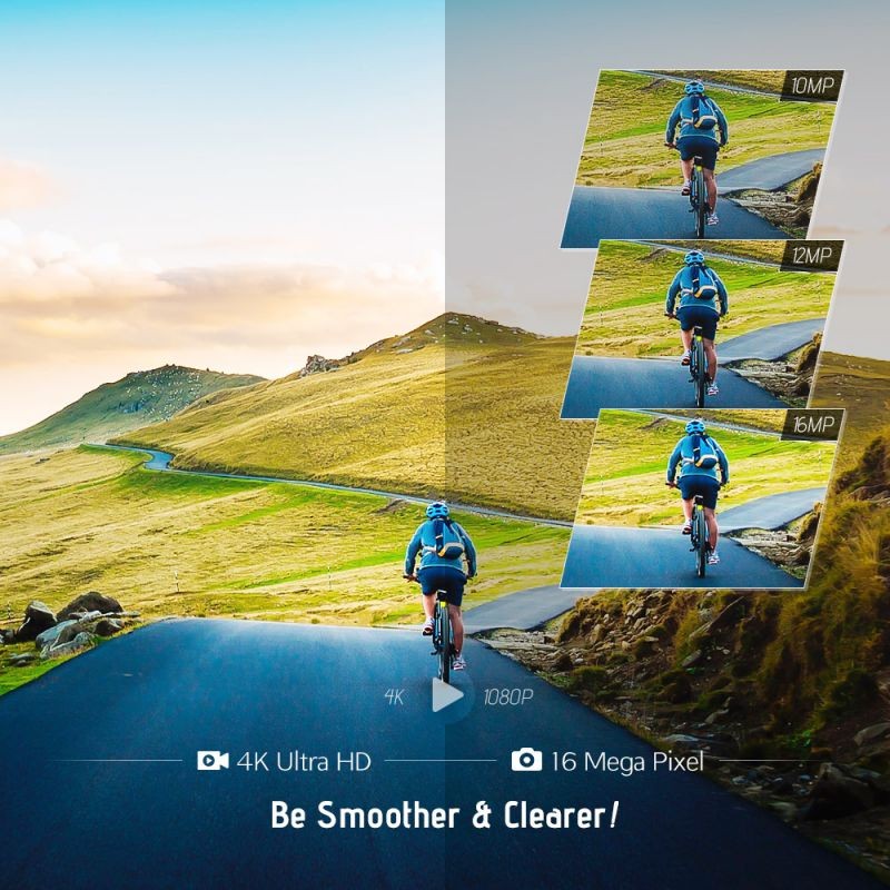 Andoer AN200 4K WiFi Action Sports Camera 16MP 1080P Full HD 4X Zoom 2" LCD 170&deg; Wide Angle Waterproof 30m with Remote Control Support Time Lapse Slow Motion Drama Shot