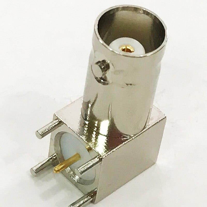 20pcs BNC Female Right Angle Chassis PCB Mount Solder Converter Adapter Connector