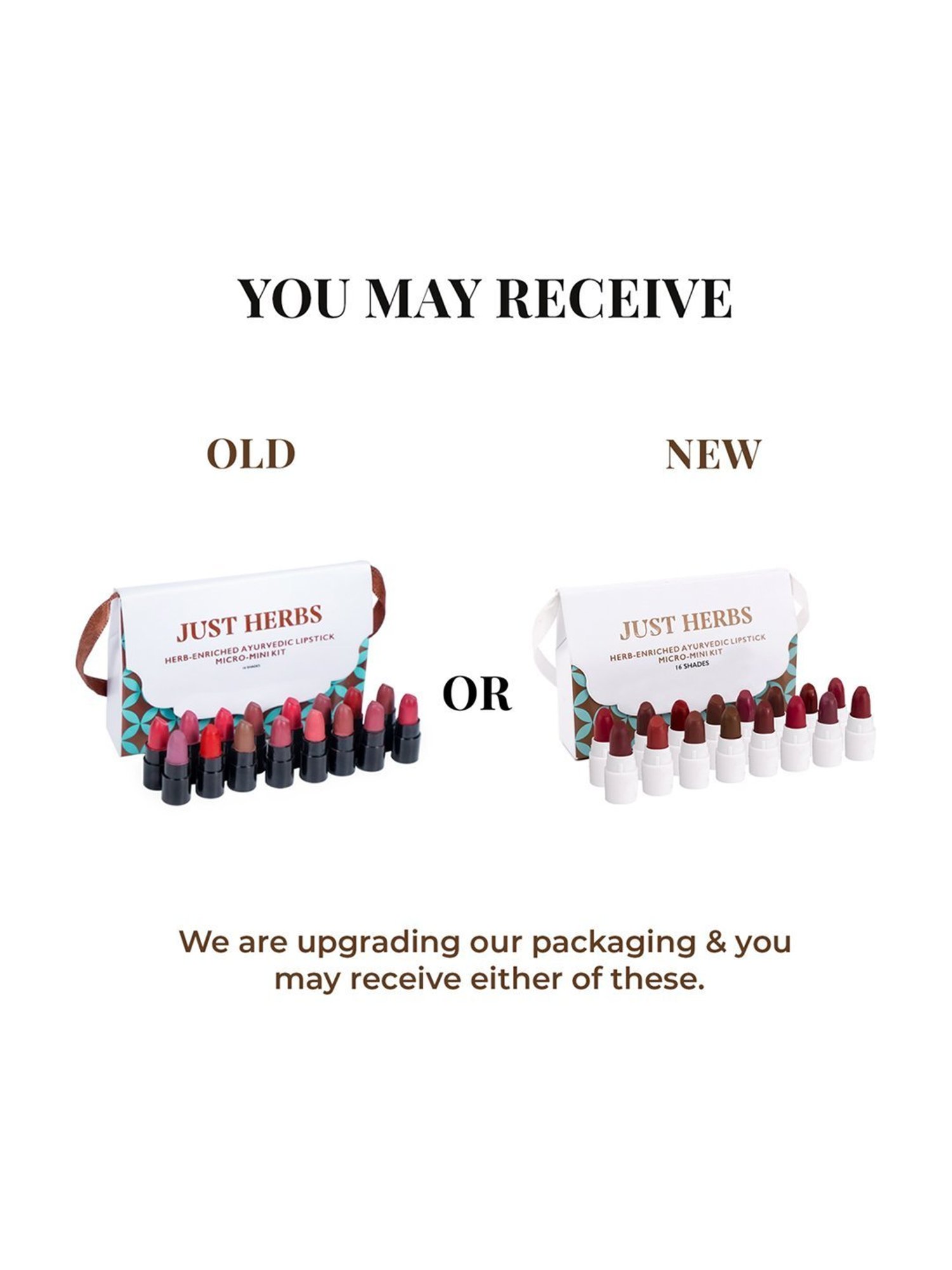 JUST HERBS Herb-Enriched Ayurvedic Lipstick Micro-Mini Kit