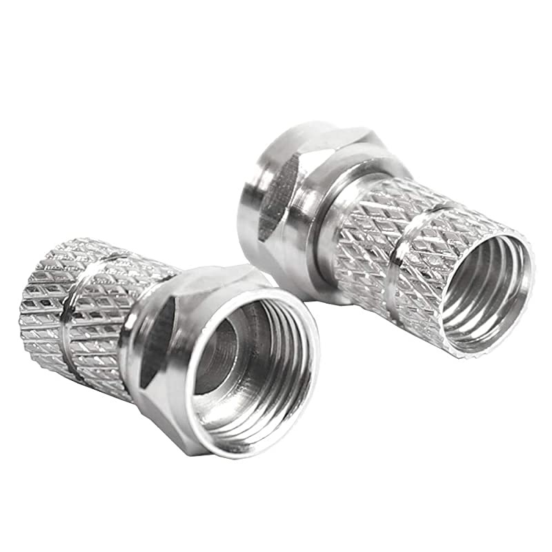 RG6 Coax Cable Splitter Combiner Adapter Connecter for TV Video Antenna Cable Satellite 2 Pack Copper Thread F Type