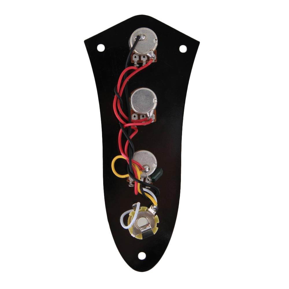 BQLZR Pre Wired Loaded Bass Control Plate with Switch Knobs for JB Bass