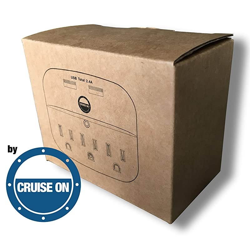 Power Strip with USB Outlets Non Surge Protection Ship Approved | Travel Accessories and Must Haves by