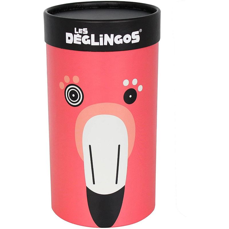 TriAction Toys Les Deglingos Big Simply Plush Animal In Tube | Flamingos the Flamingo