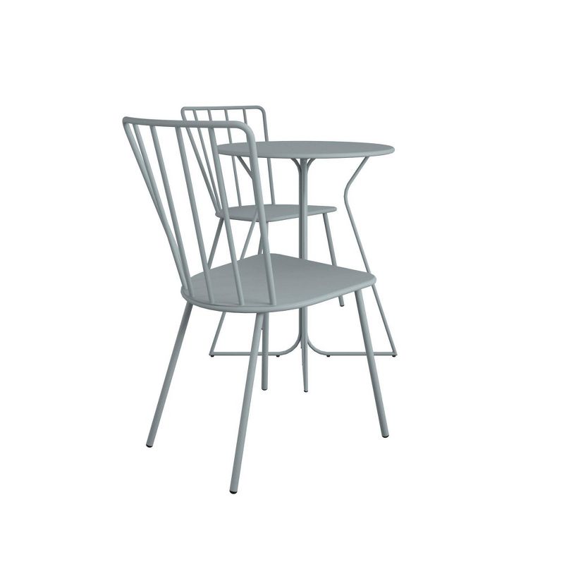 Heidi 3pc Indoor/Outdoor Bistro Set - Light Gray - Novogratz