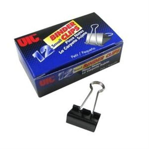 OIC Binder Clip Small - 0.75" Width - 12 / Box - Black