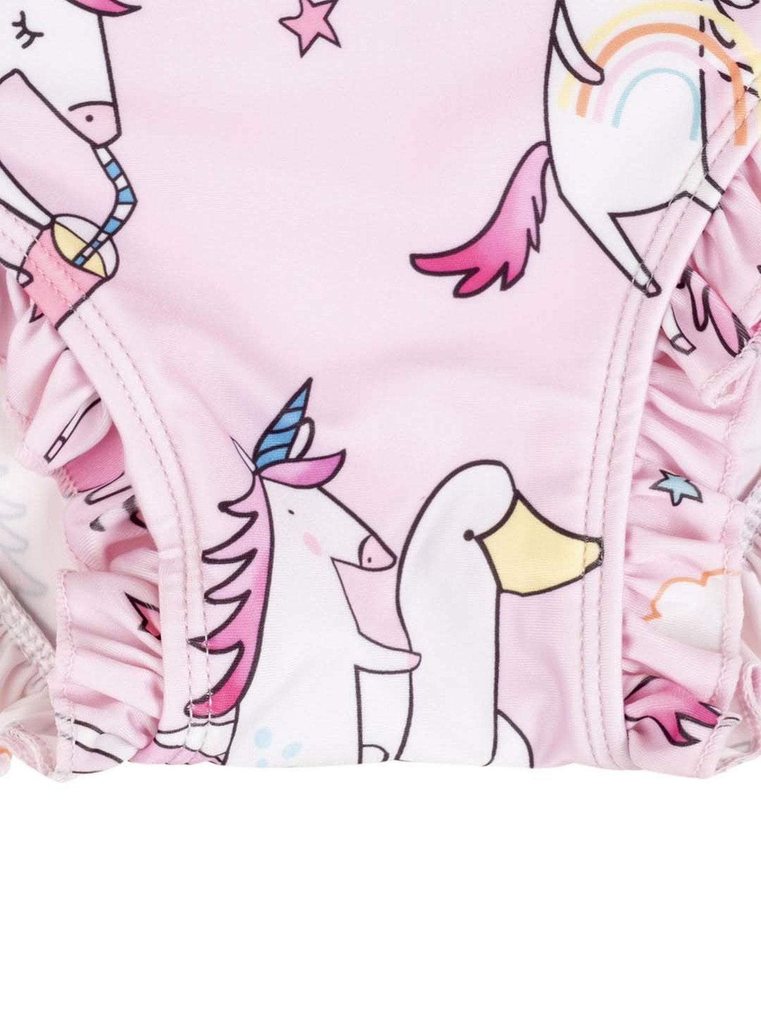 Baby Moo Kids Pink Printed Full Sleeves Swimming Costume