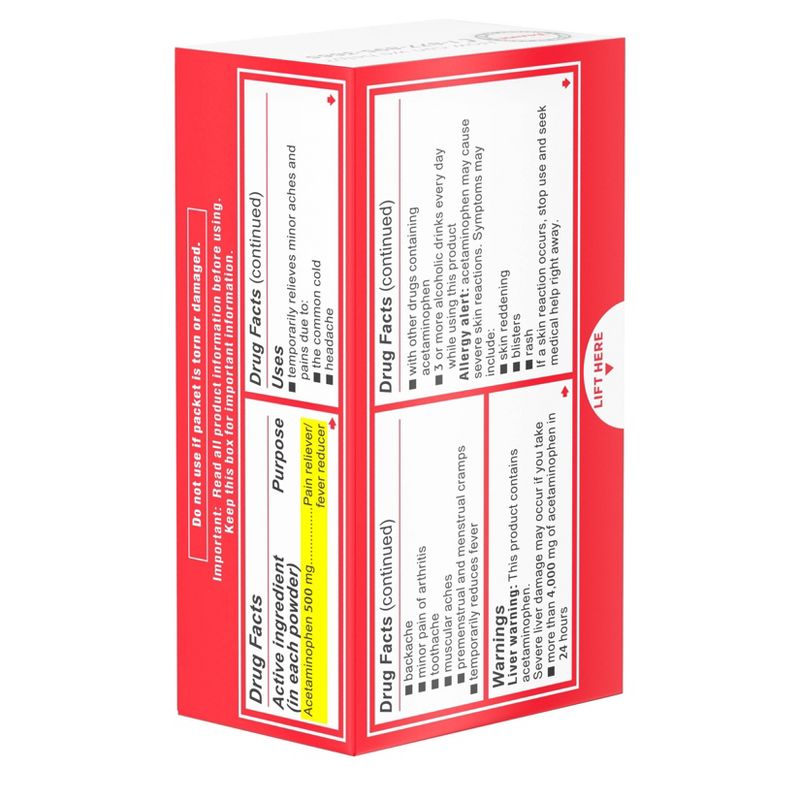 Tylenol Acetaminophen Extra Strength Powder Pack - Berry - 12pk