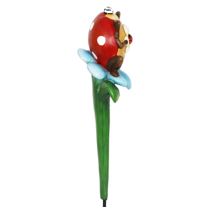 14.57" Resin Ladybug Garden Plant Stake Red - Exhart