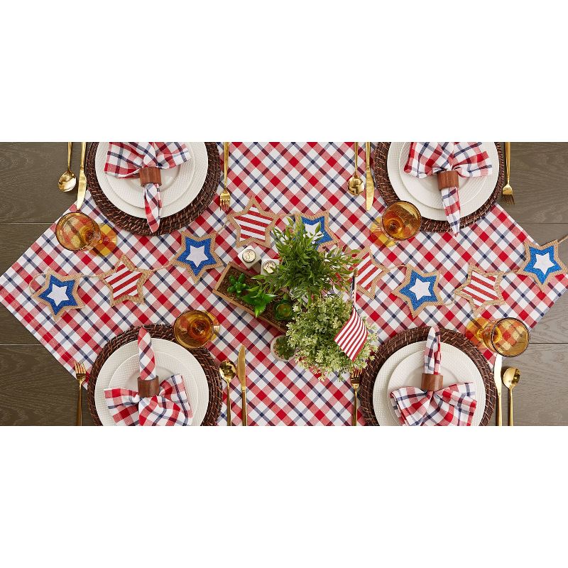 40" x 40" Cotton American Plaid Kitchen Table Topper - Design Imports