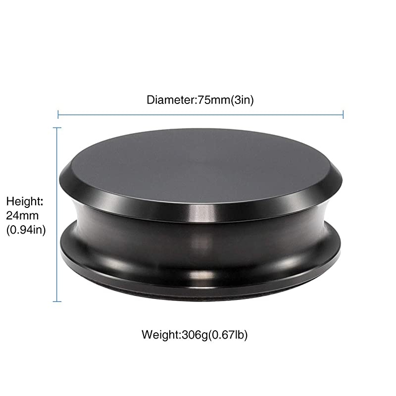 Low Profile Record Weight Stabilizer by Turntable Weight ClampsFits Under Dust Cover of Turntable Vinyl Disc LP Record Player