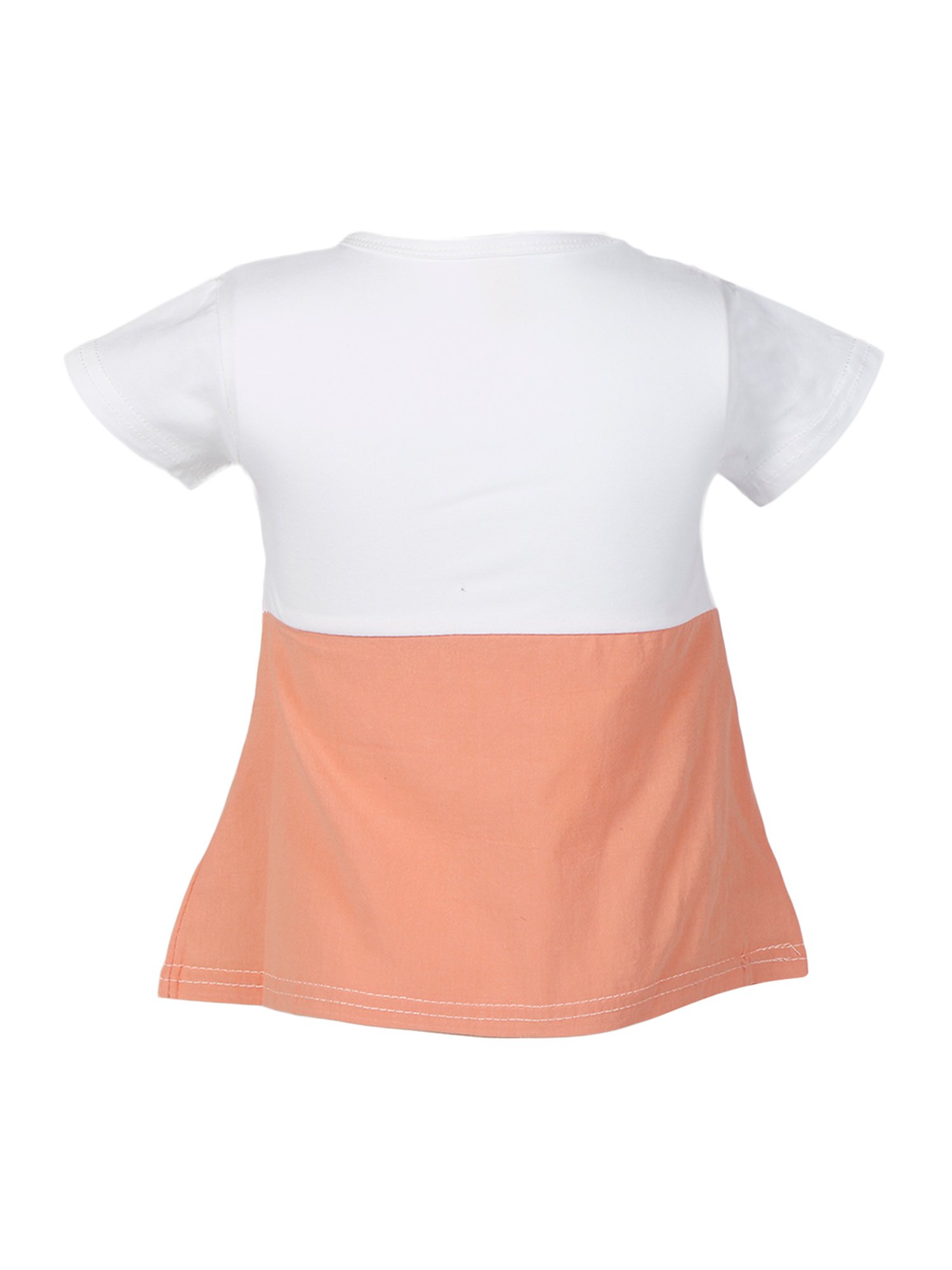 Passion Petals Kids Peach Printed Dress