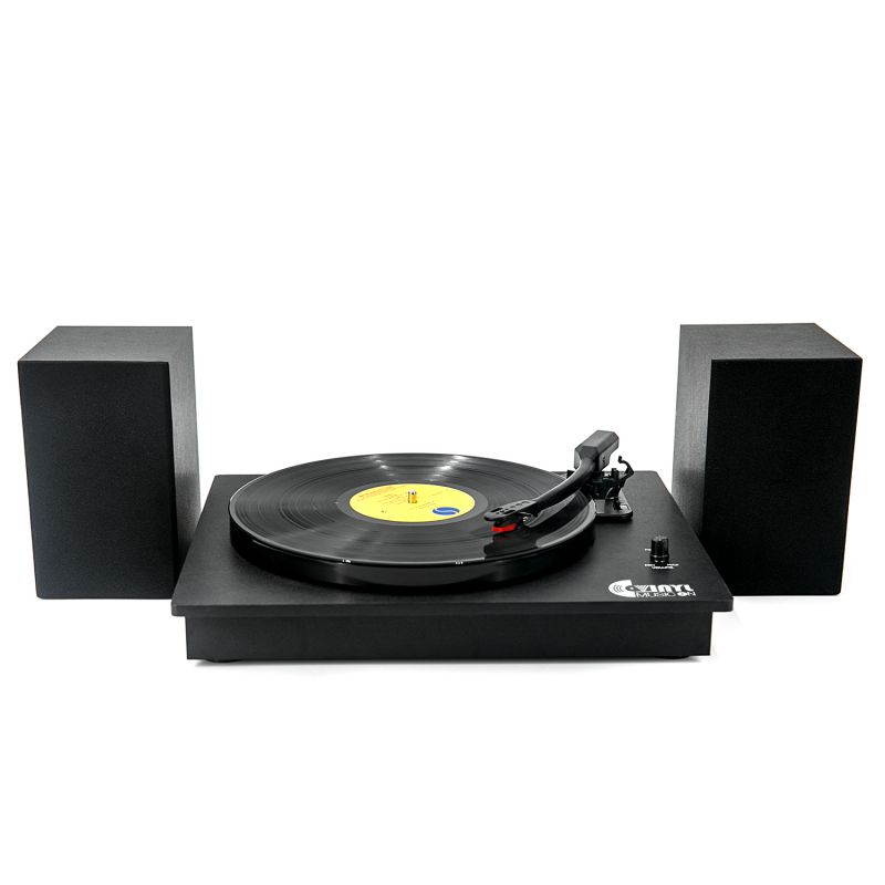 Bluetooth Vinyl Record Player with Powerful External Speakers, Nostalgic Turntable for 33?/45 RPM Record with Adjustable Counter Weight,Wireless Connection