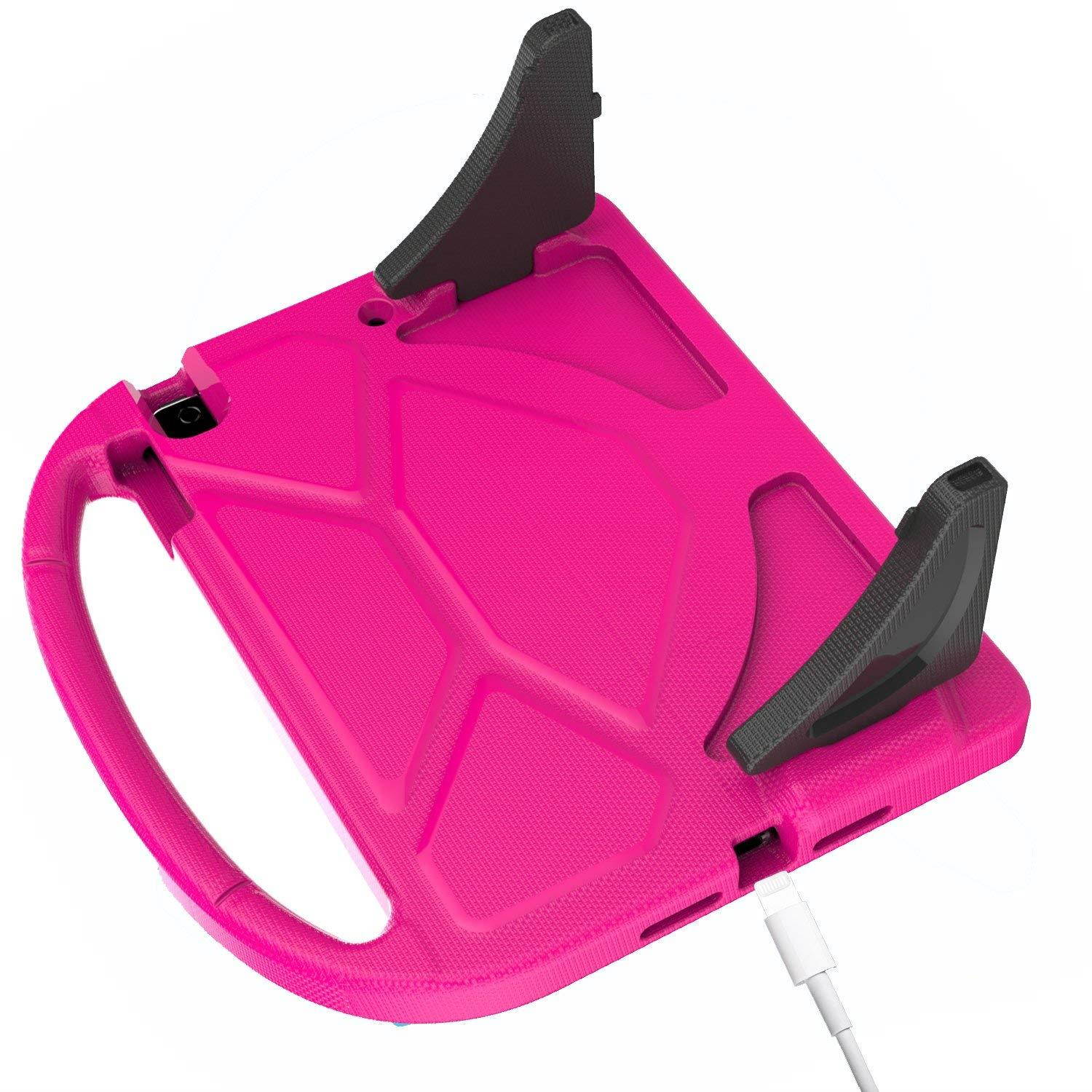 LEDNICEKER Kids Case for New iPad 9.7 2018/2017 - Built-in Screen Protector Light Weight Shock Proof Handle Friendly Convertible Stand Kids Case for New iPad 9.7 2017/2018 (ipad 5&6) - Rose