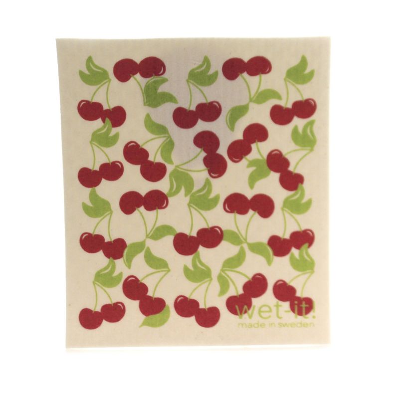 Swedish Dish Cloth 7.75" Delicious Fruit Set/4 Absorbent Cleaning Cloth Strawberry Grape  -  Dish Cloth