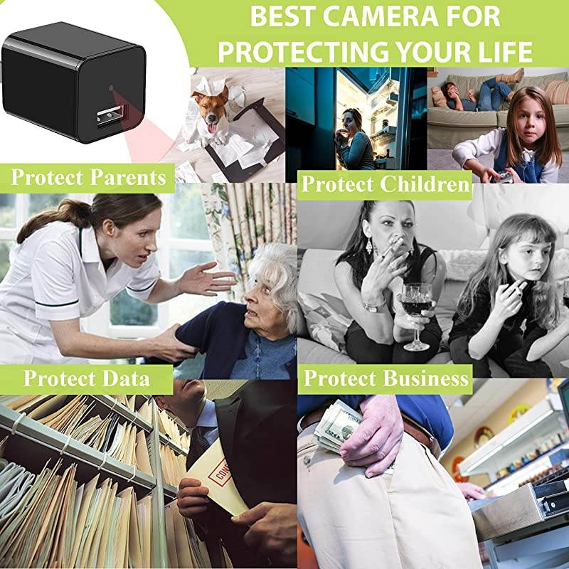 Camera Charger Hidden Camera Premium Pack HD 1080P Best Camera USB Charger Camera Hidden Camera Hidden Nanny Cam Mini Camera Hidden Cam Surveillance Camera Full HD