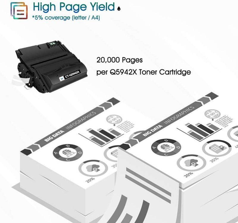 Cool Toner Compatible Toner Cartridge Replacement for HP 42X Q5942X Q1338A Q5942 for HP LaserJet 4250TN 4250N 4250DTN 4350N 4350TN 4350DTN Printer-1PK