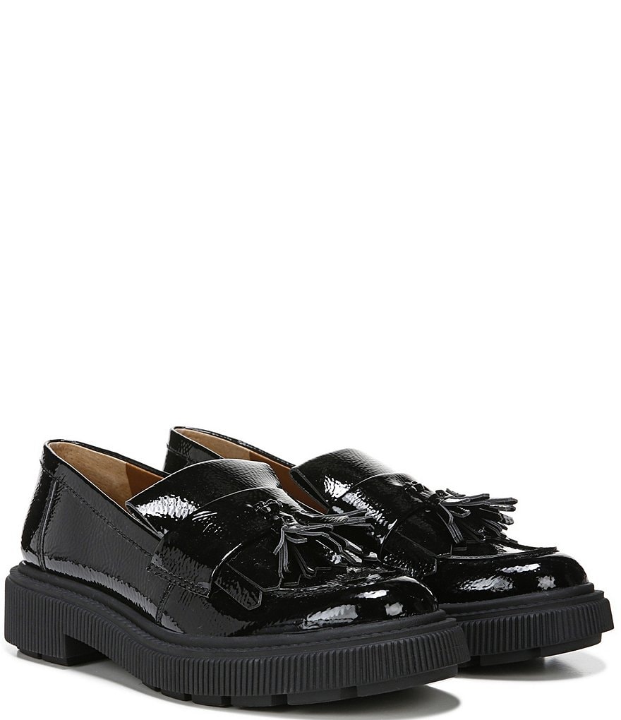 Franco Sarto Jack Kiltie Fringe Tassel Patent Loafers