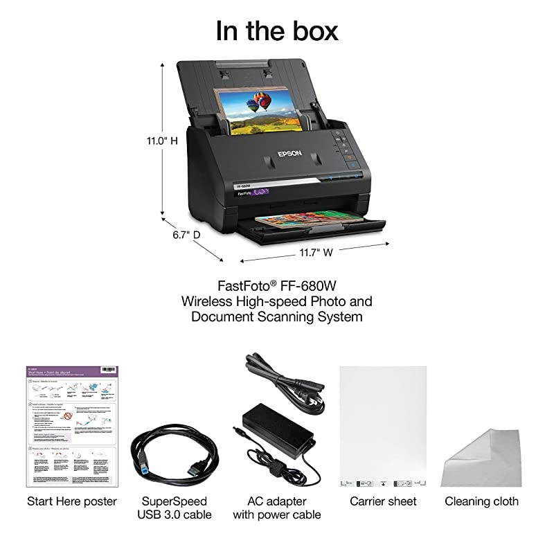 FastFoto FF-680W Wireless High-speed Photo and Document Scanning System (Renewed)