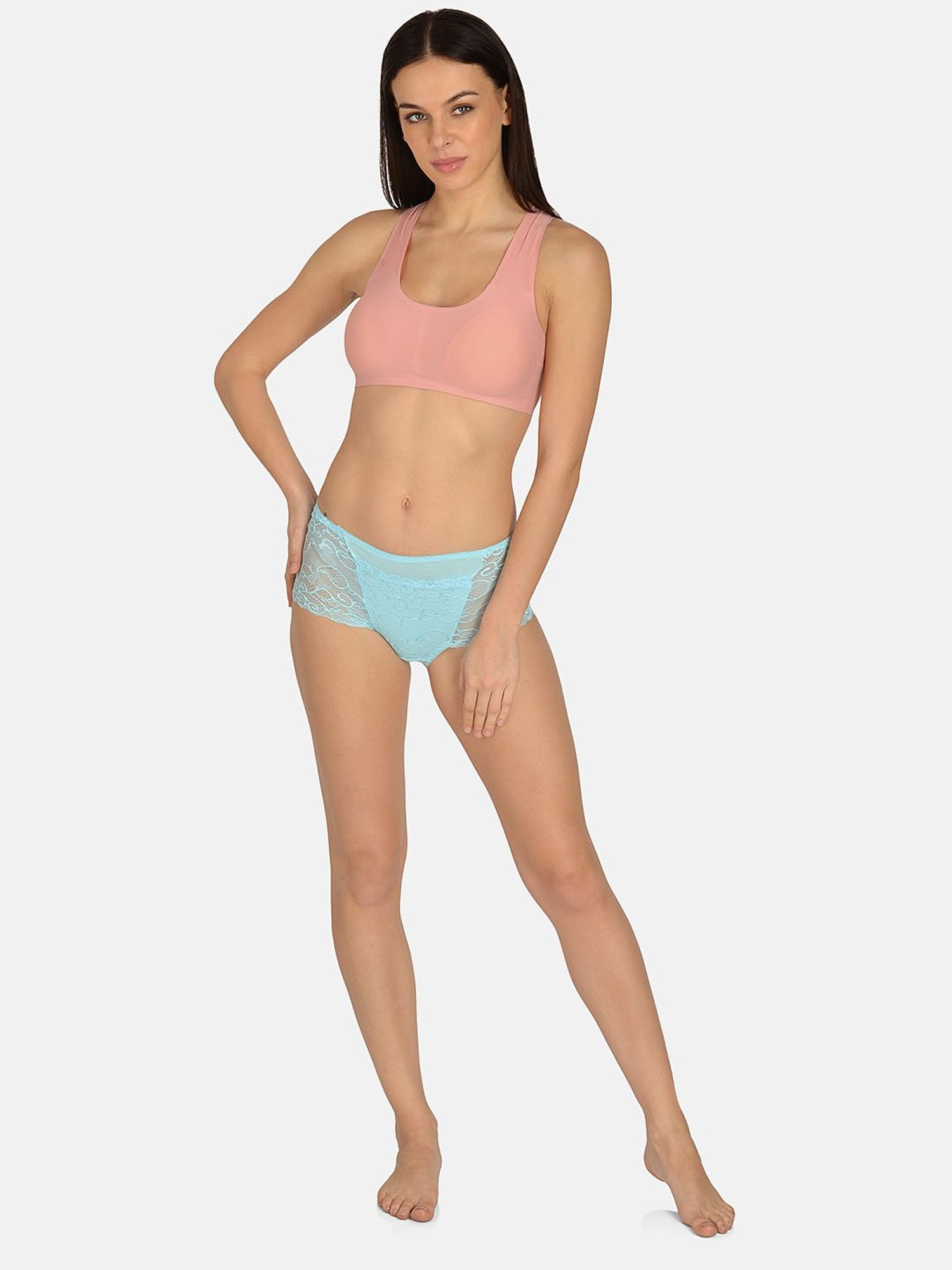 Mod & Shy Blue Lace Hipster Panty