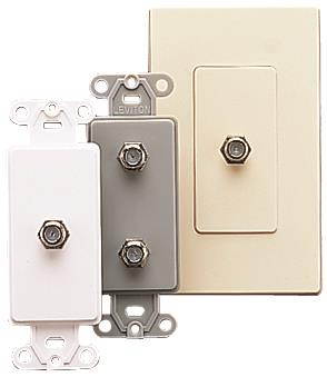 F Connector Decora Jack Light Almond
