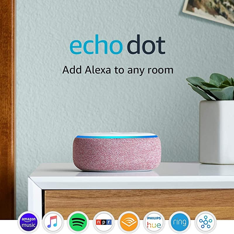 Dot 3rd Gen Smart speaker with Alexa Plum