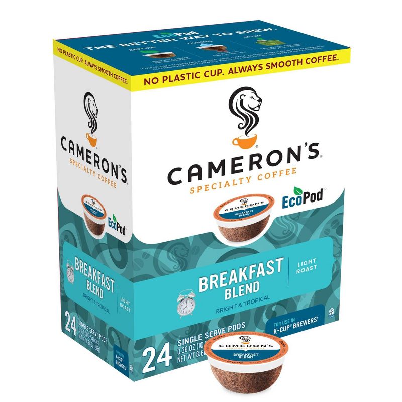 Cameron's Breakfast Blend Light Roast Coffee - Keurig K-Cup Pods - 24ct