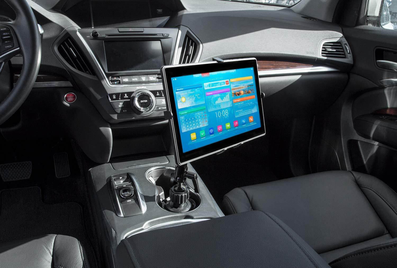 Mount-It! Car Cup Holder Ipad Tablet Stand | Fits 7-11 Inch Screen Sizes
