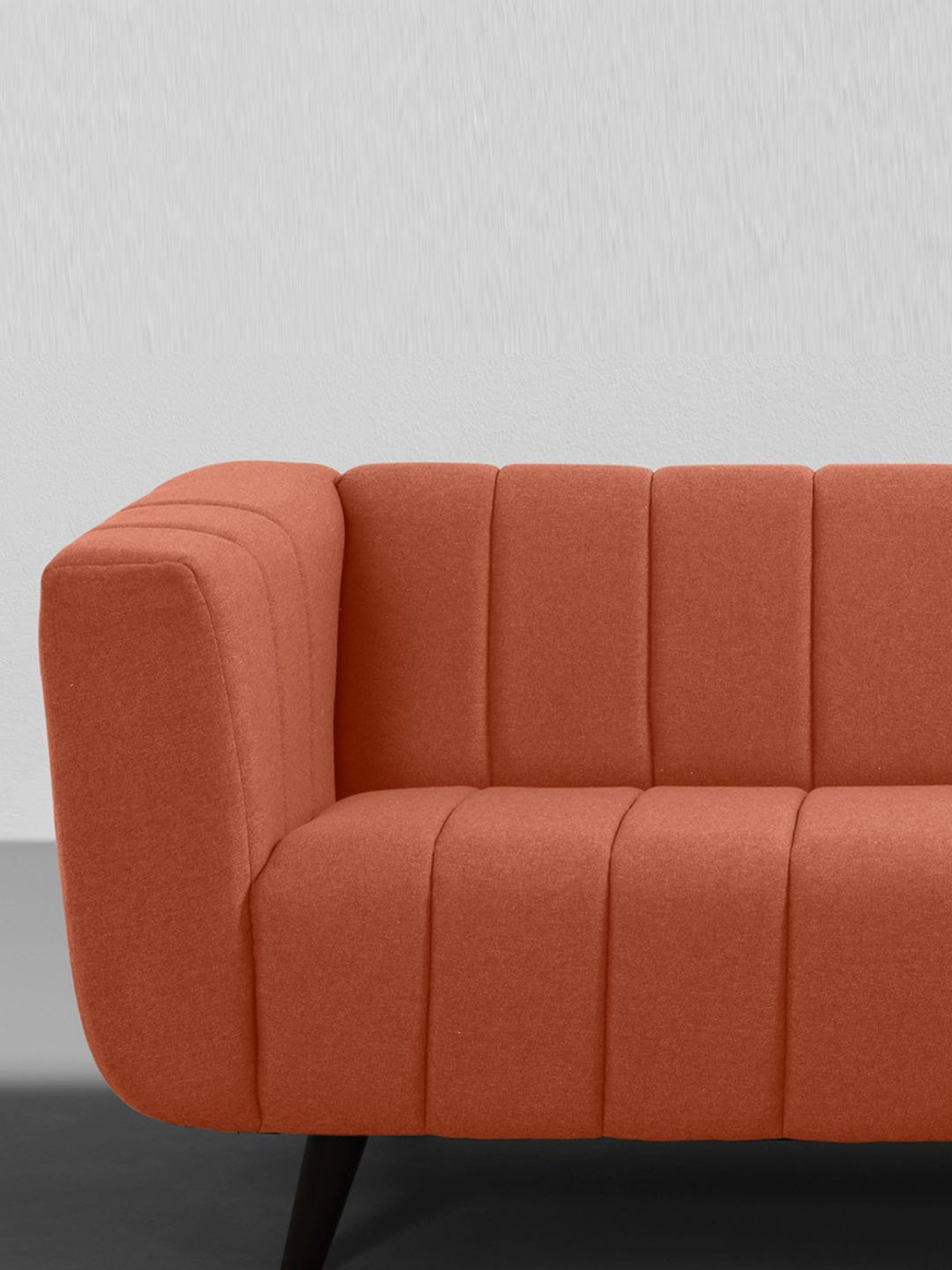 Sleepyhead Kiki Lava Orange Fabric 2 Seater Sofa