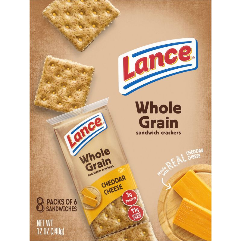 Lance Real Cheddar Cheese Whole Grain Cracker Sandwiches - 12oz