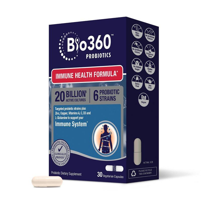 BIO360 Immune Health Formula Vegan Supplements - 30ct